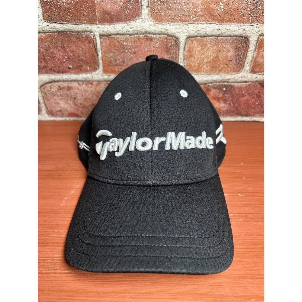 TaylorMade R1 Lethal Golf  Hat Mens L/XL Black fitted Adidas AFlex Hat